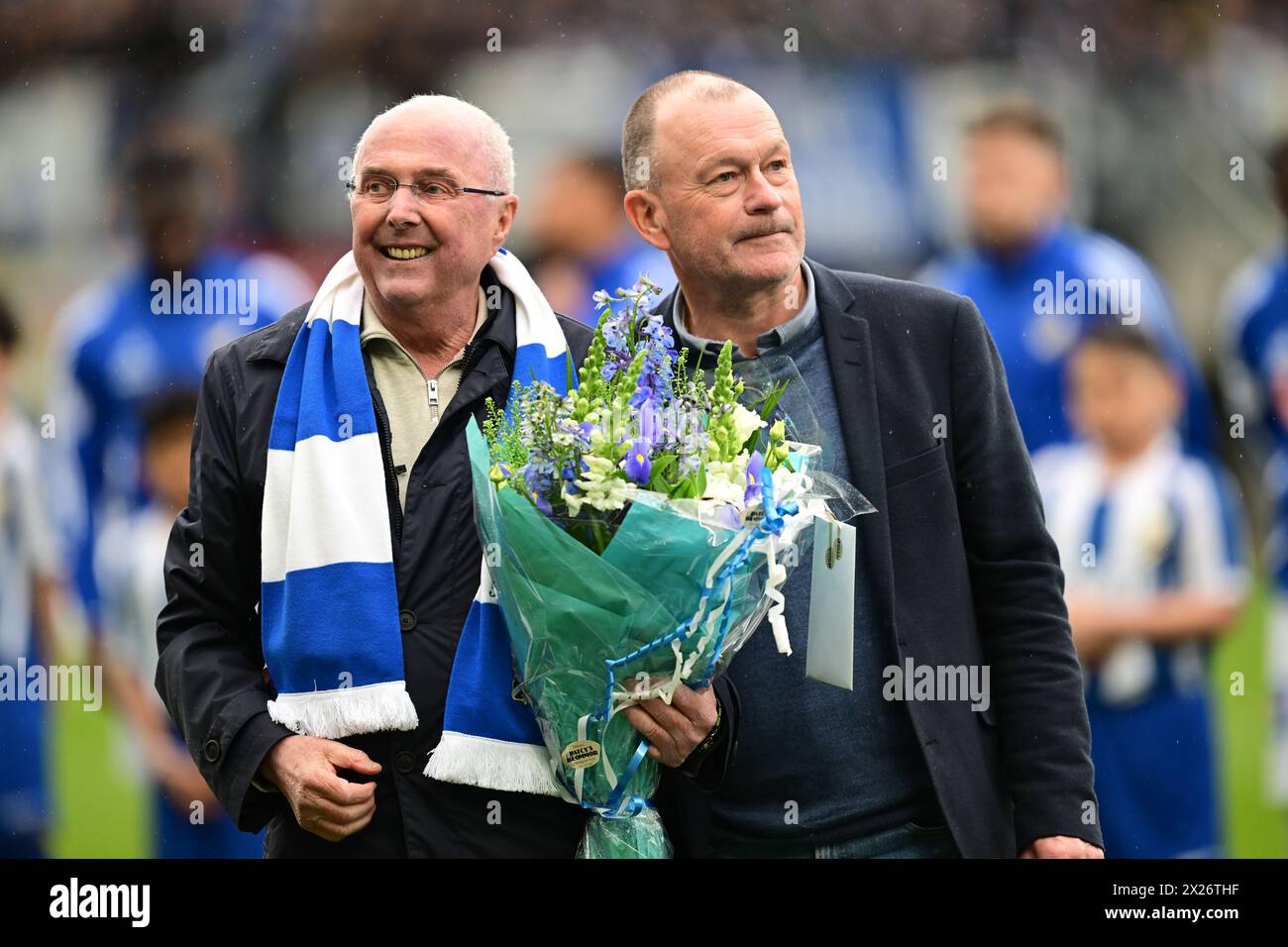 Il leggendario allenatore di calcio Sven-Goran 'Svennis' Eriksson viene celebrato prima della partita di calcio di sabato tra l'IFK Gothenburg e l'IFK Norrköping a Gaml Foto Stock