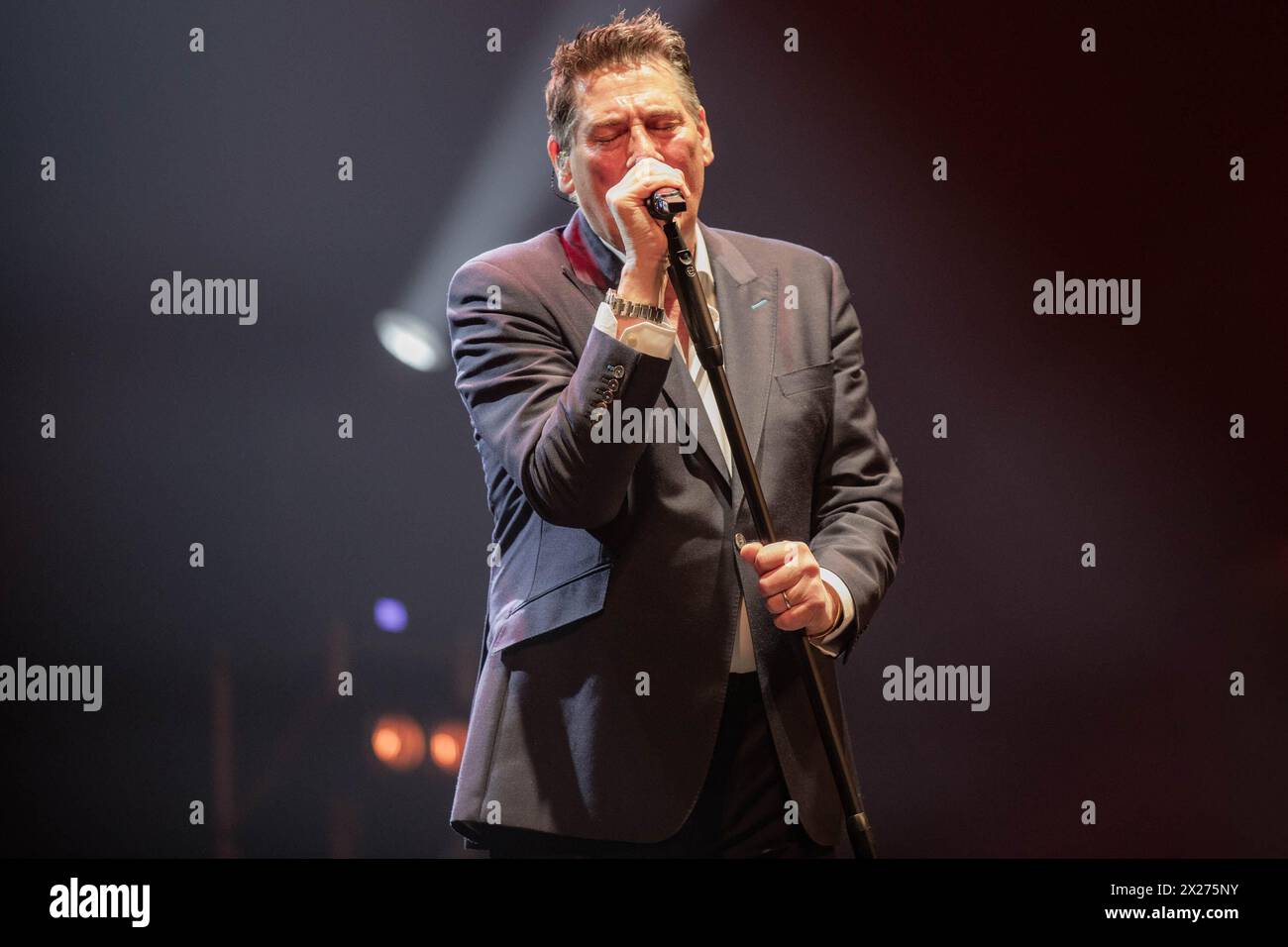 Carpi, Italia. 19 aprile 2024. (19/4/2024) Tony Hadley vive a Carpi. (Foto di Carlo Vergani/Pacific Press/Sipa USA) credito: SIPA USA/Alamy Live News Foto Stock