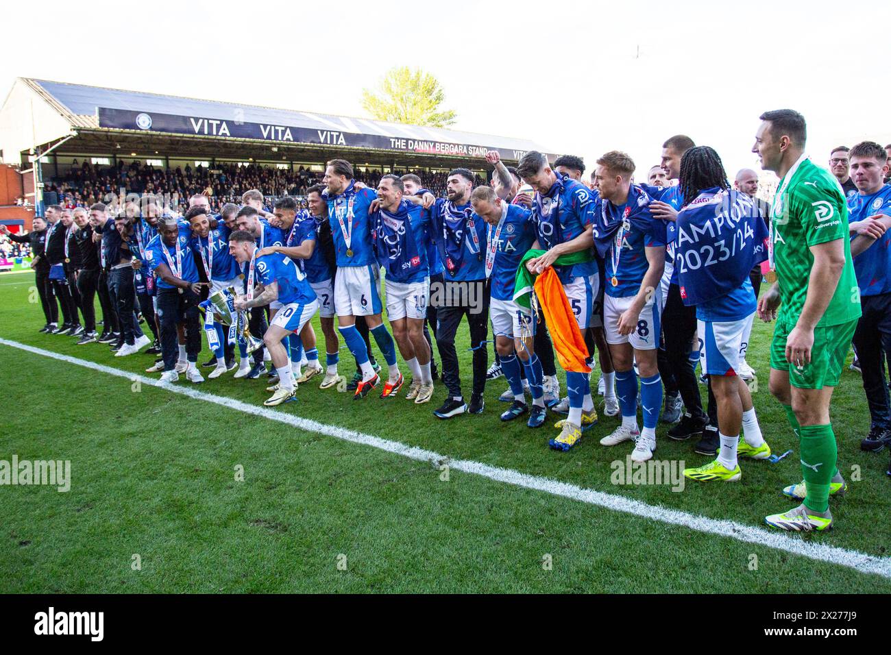 Stockport, Regno Unito. 20 aprile 2024. Durante la partita Sky Bet League 2 tra Stockport County e Accrington Stanley all'Edgeley Park Stadium di Stockport, sabato 20 aprile 2024. (Foto: Mike Morese | mi News) crediti: MI News & Sport /Alamy Live News Foto Stock