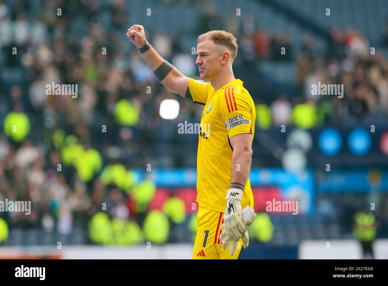 Glasgow, Regno Unito. 20 aprile 2024. Nel primo turno delle semifinali della Scottish gas Men's Scottish Cup, l'Aberdeen gioca contro il Celtic a Hampden Park, Glasgow, Regno Unito. Crediti: Findlay/Alamy Live News Foto Stock