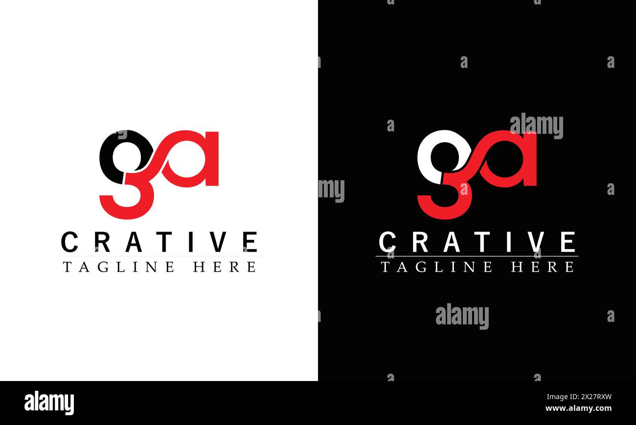 idea logo ga,idea ga,set di icone,logo tecnologia ga,simbolo icona ga,elemento design ga,logo minimalista ga,logo web ga,branding ga Illustrazione Vettoriale