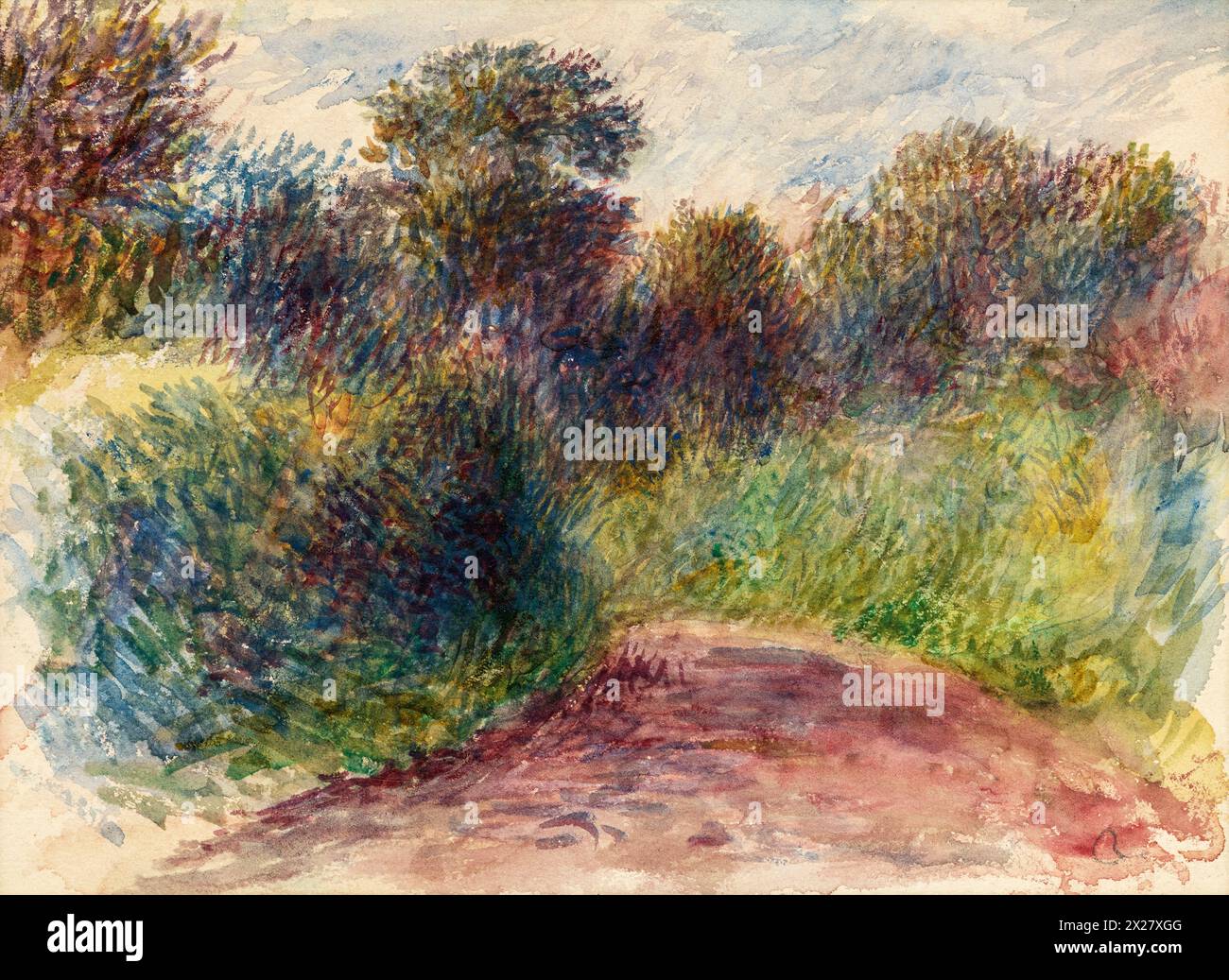 Country Lane. Pierre-Auguste Renoir. dal xix al xx secolo. Foto Stock