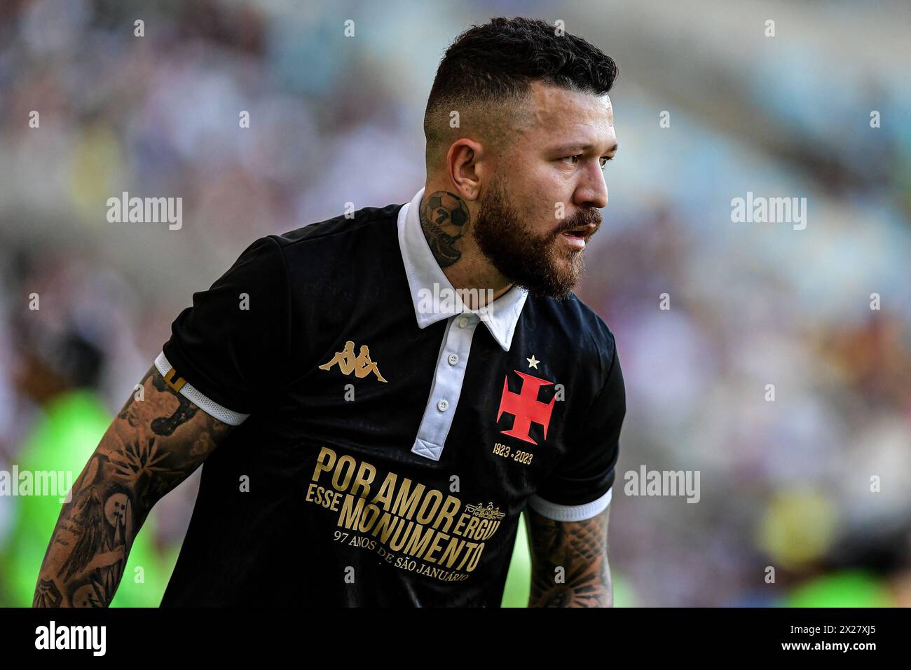 Rio De Janeiro, Brasile. 20 aprile 2024. RJ - RIO DE JANEIRO - 04/20/2024 - BRASILIANO A 2024, FLUMINENSE x VASCO - Vasco giocatore Rossi durante una partita contro il Fluminense allo stadio Maracana per il campionato brasiliano A 2024. Foto: Thiago Ribeiro/AGIF credito: AGIF/Alamy Live News Foto Stock