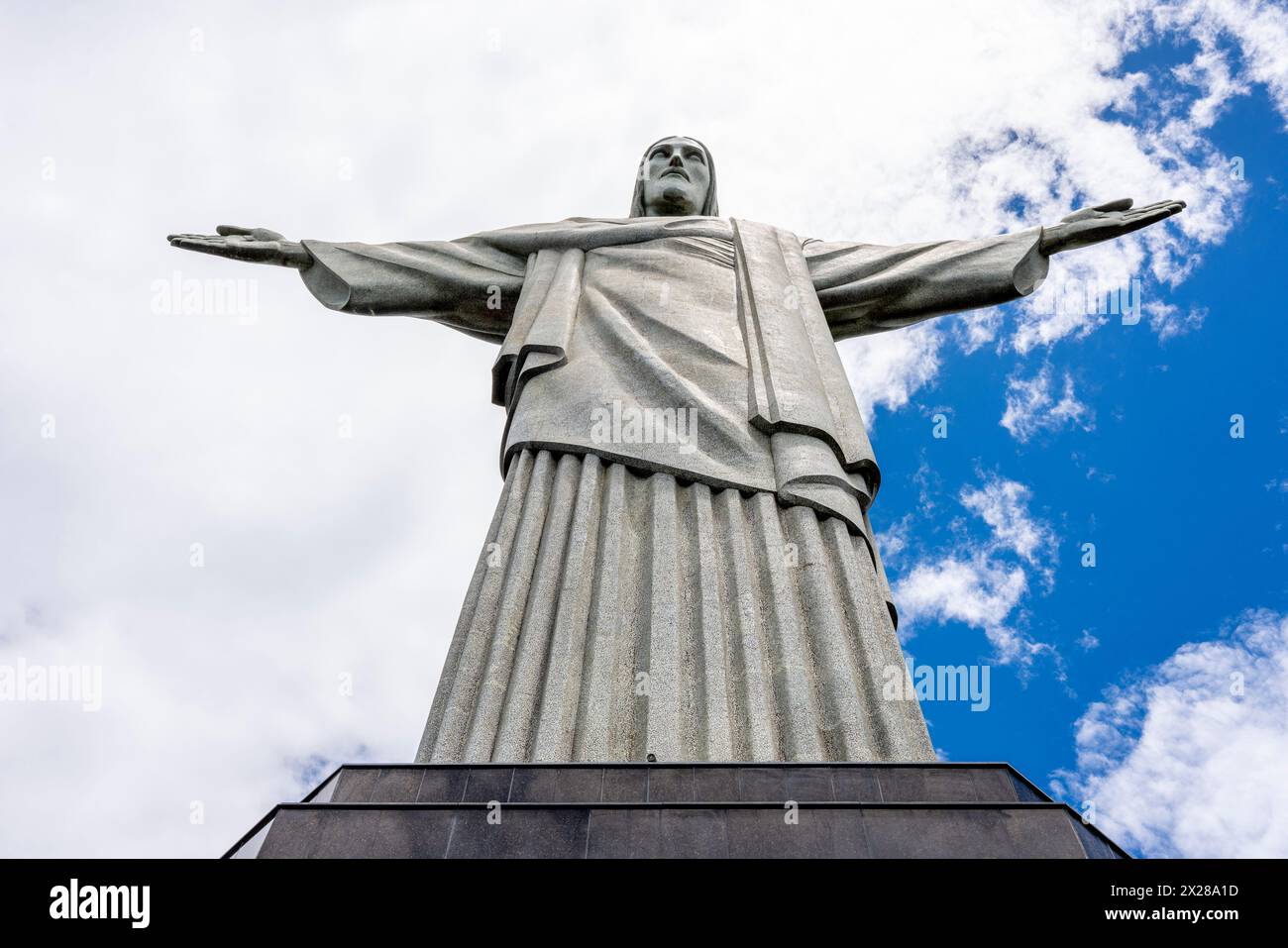 Statua del Cristo Redentore, Rio de Janeiro, Brasile. Foto Stock