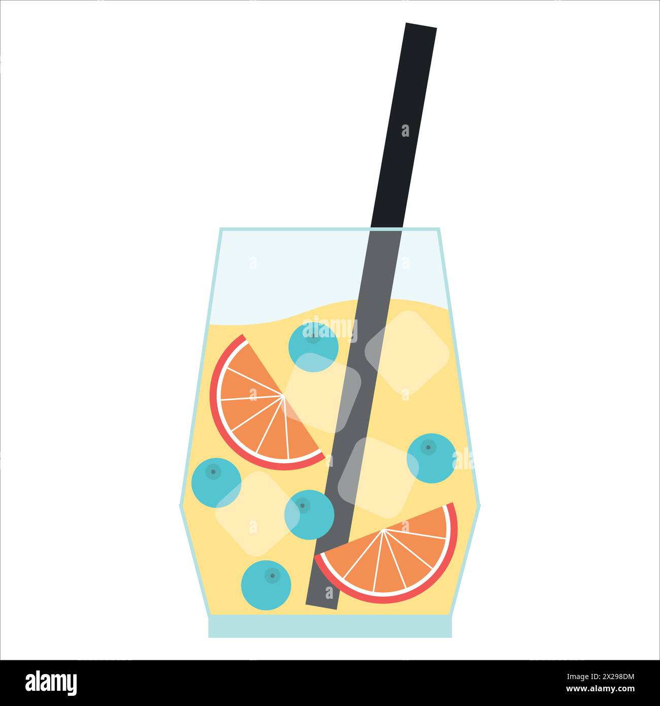 Bicchiere di limonata bevanda estiva. Bevanda rinfrescante Illustrazione Vettoriale