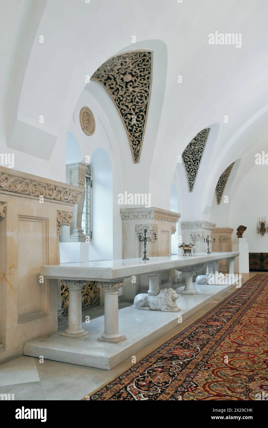 Palazzo Cotroceni, residenza del Presidente della Romania, Bucarest, Romania Foto Stock