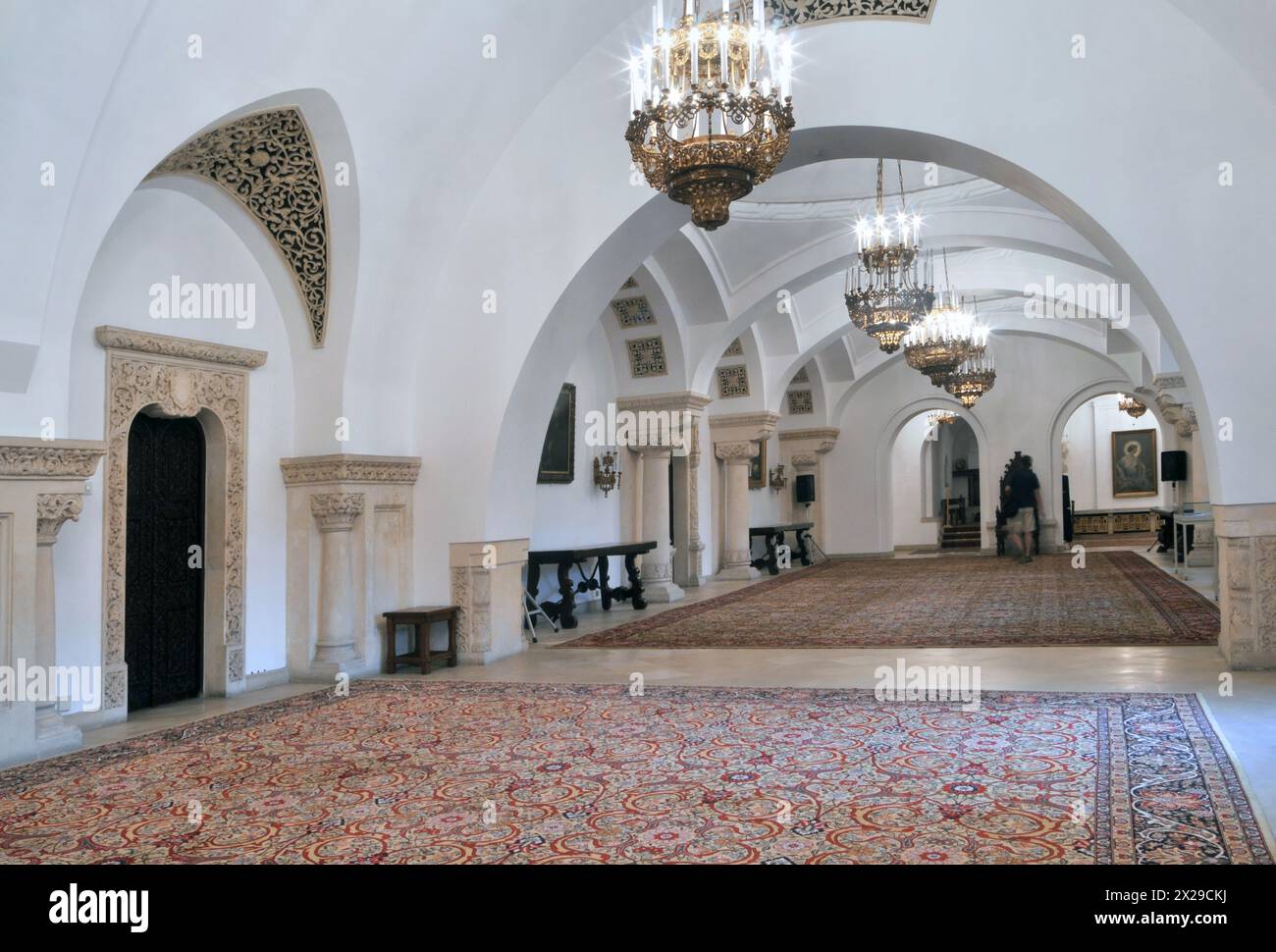 Palazzo Cotroceni, residenza del Presidente della Romania, Bucarest, Romania Foto Stock