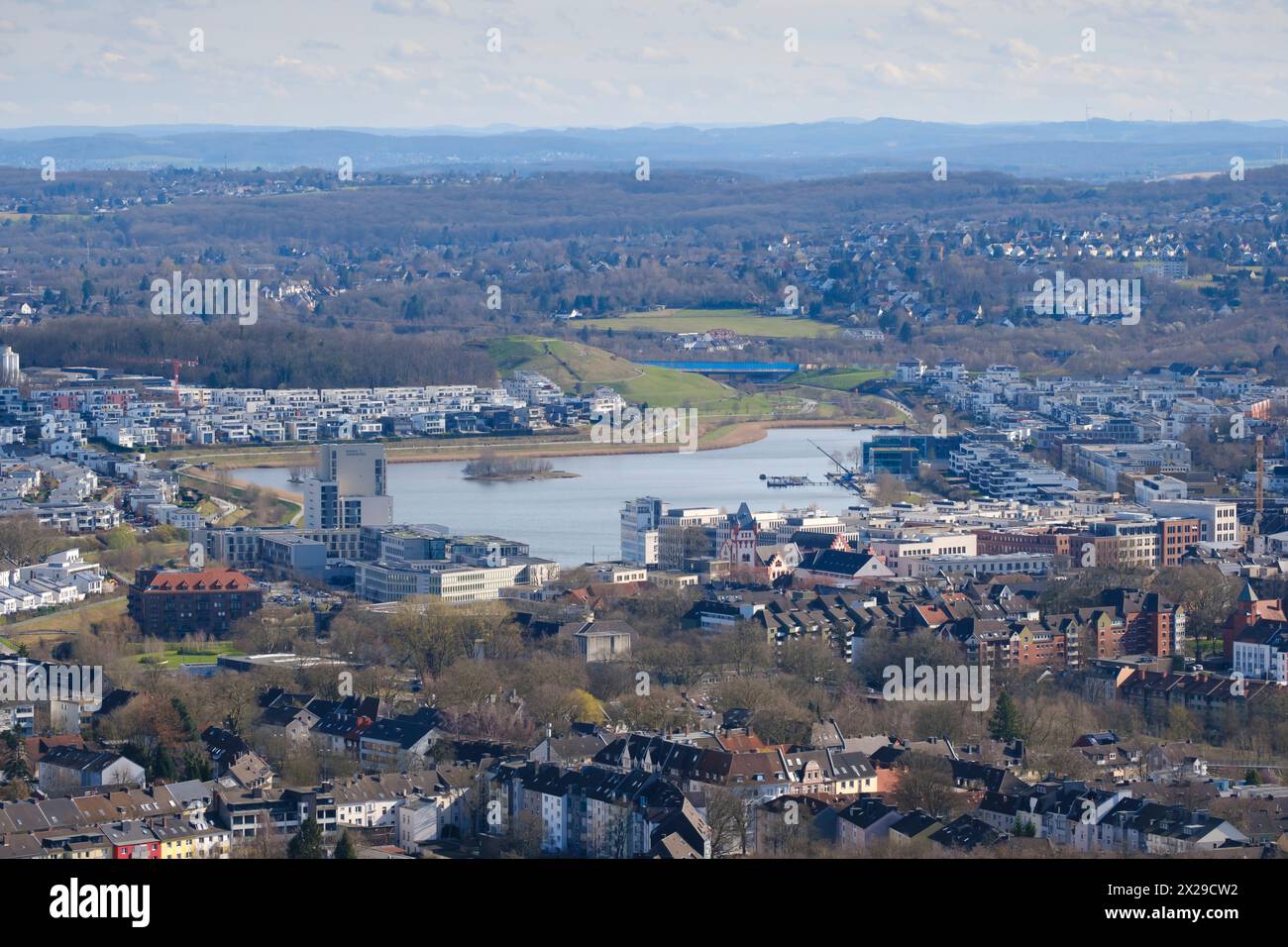Vista dall'alto del Gasometer of the Industry Memorial Phoenix-West, Dortmund Foto Stock