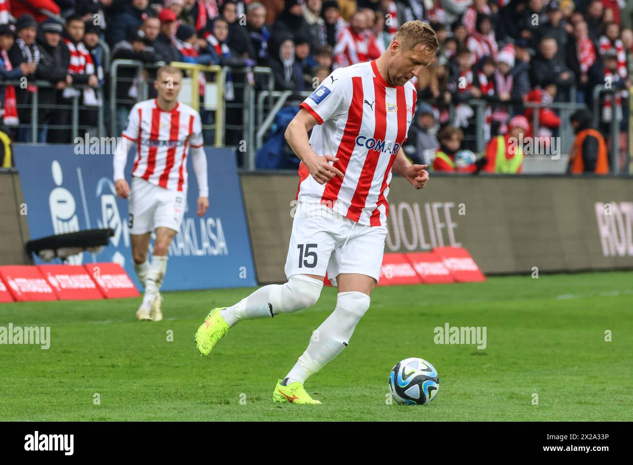 Cracovia, Polonia. 21 aprile 2024. 04.21.2024 Cracovia, Polonia, calcio, PKO BP Ekstraklasa 23/24, Cracovia - Puszcza Niepolomice op: Kamil Glik crediti: Konrad Swierad/Alamy Live News Foto Stock