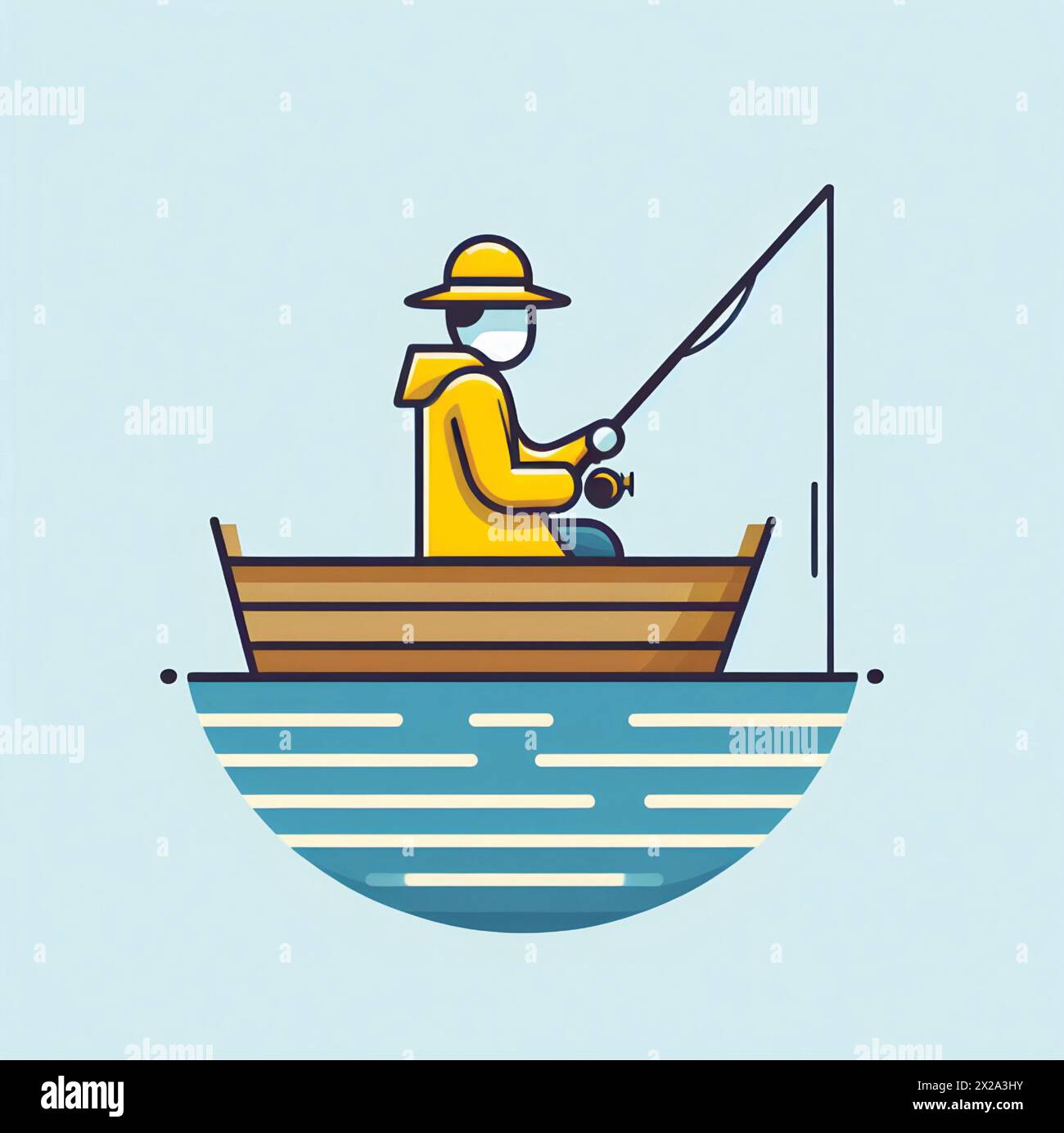 VETTORE LOGO FISHERMAN Illustrazione Vettoriale