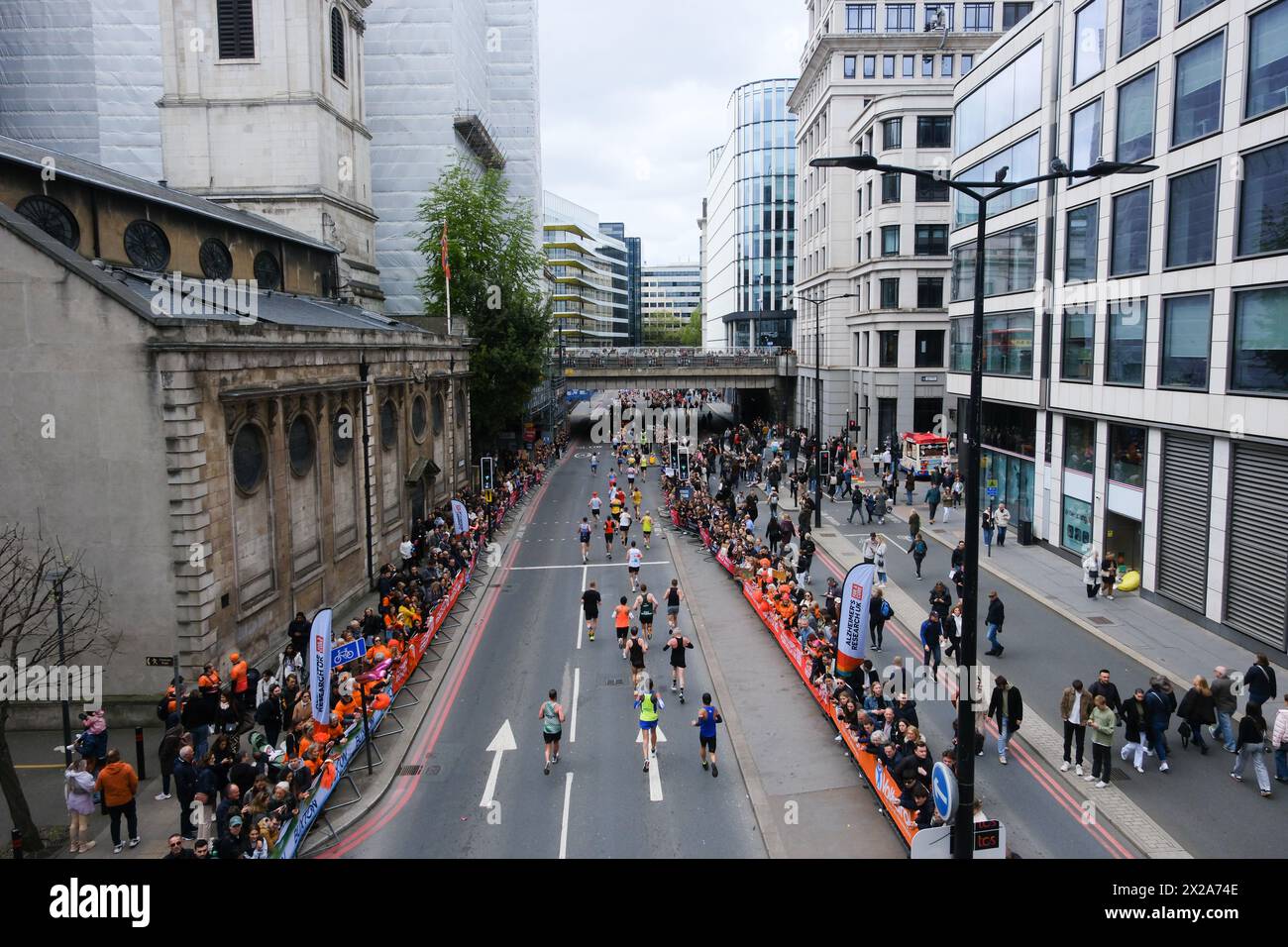 Londra, Regno Unito. 21 aprile 2024 Maratona di Londra TCS 2024. Crediti: Matthew Chattle/Alamy Live News Foto Stock
