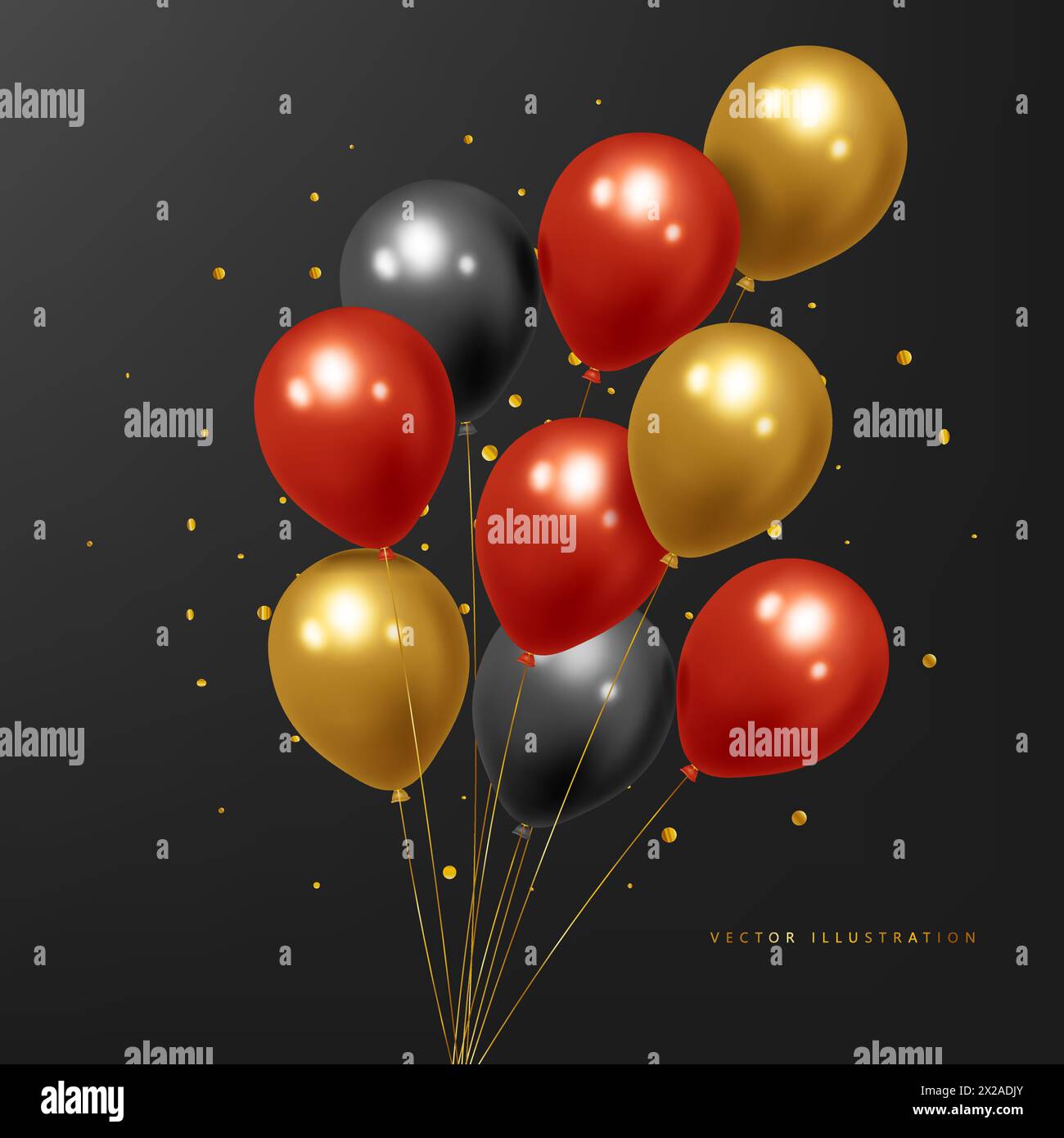 80 Palloncini Compleanno Oro E Nero Con Nastri - 2 Dimensioni, Decorazioni Per Feste E Pensionamento