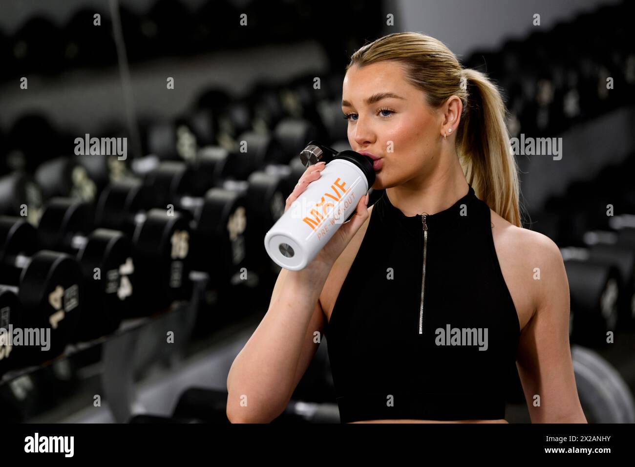 Sposta polvere pre-allenamento Foto Stock