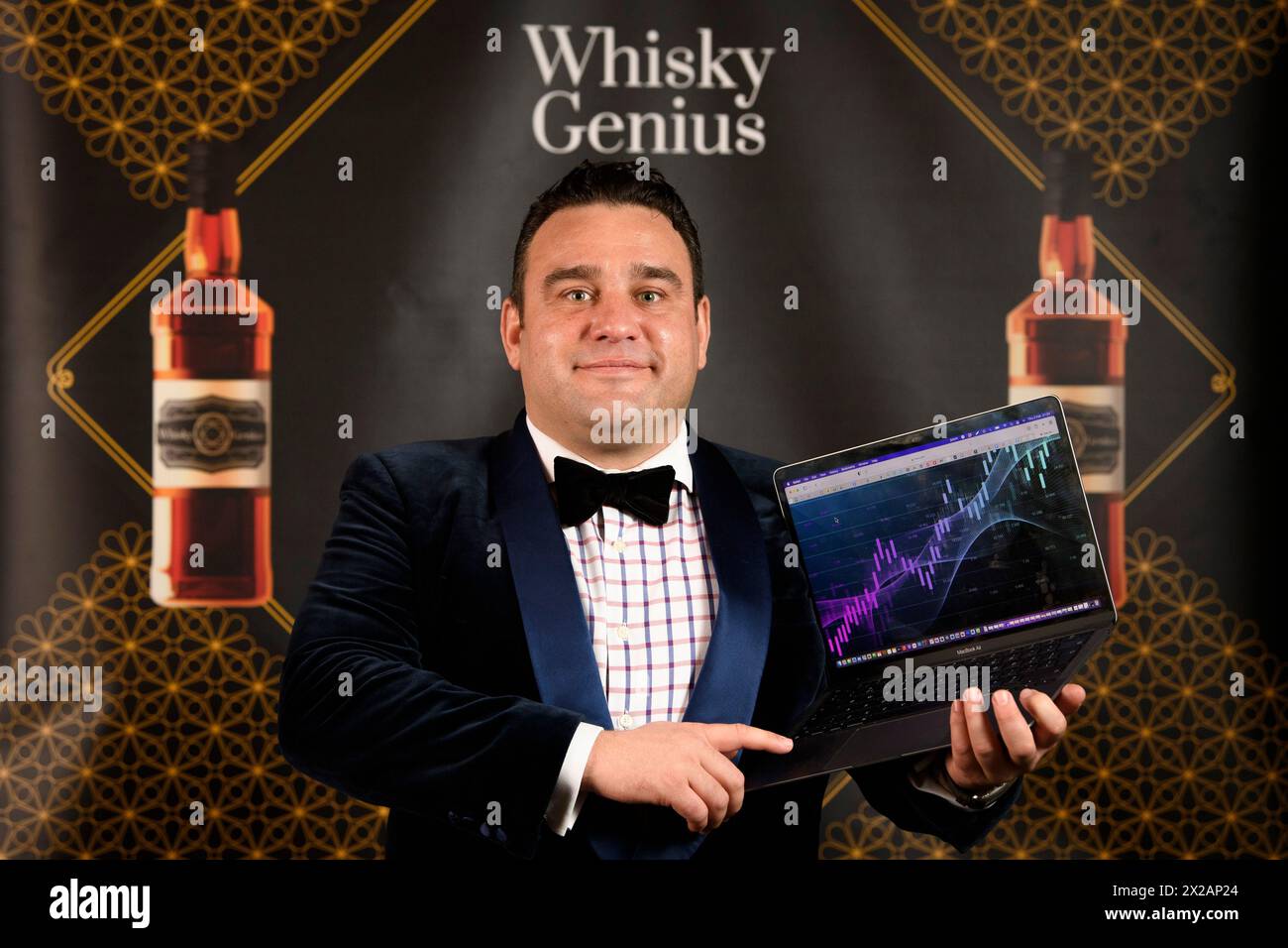 Whisky Genius, Castello di Edimburgo Murray Holdgate CEO Foto Stock