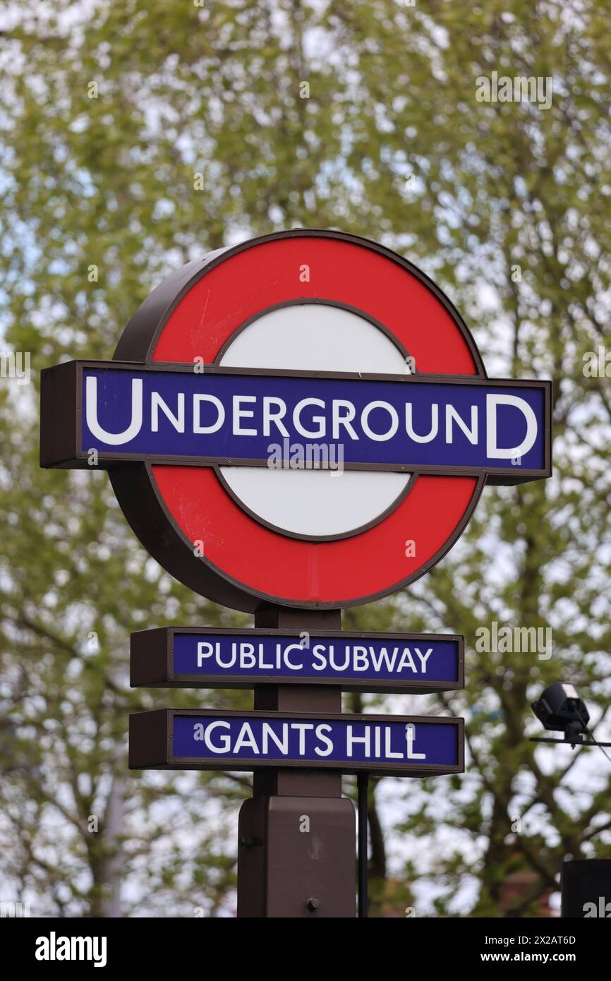 Stazione della metropolitana Gants Hill di Londra Foto Stock