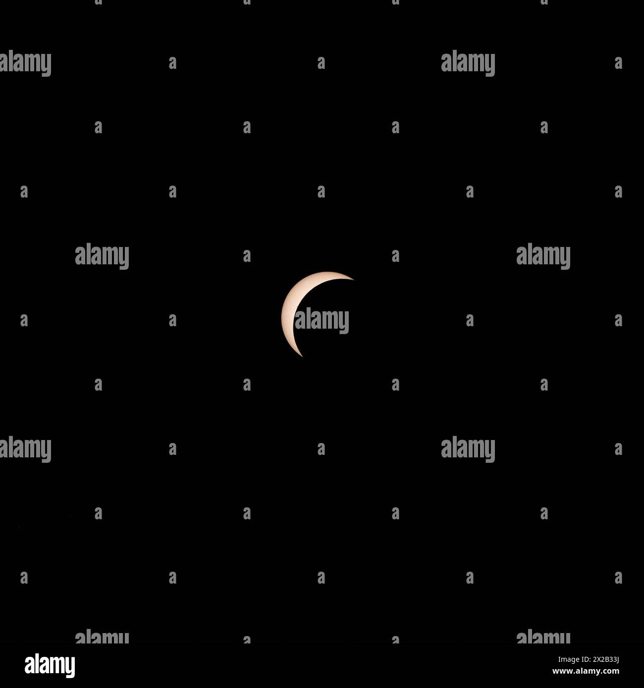 North American Eclipse 8 aprile 2024, scattata nell'Indiana meridionale, Stati Uniti Foto Stock