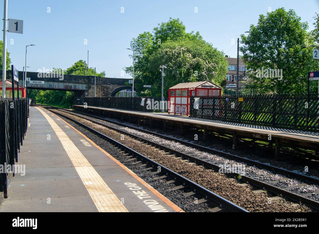 Stazione ferroviaria di Deighton, Huddersfield Foto Stock