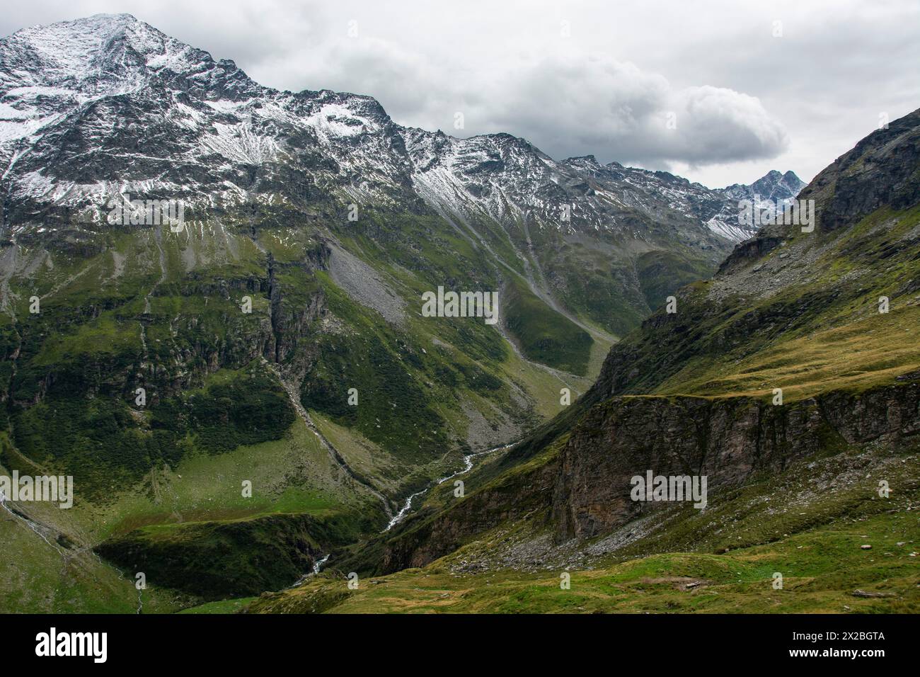 Aussicht von Strec de Vignun auf die Curciusa bassa Foto Stock