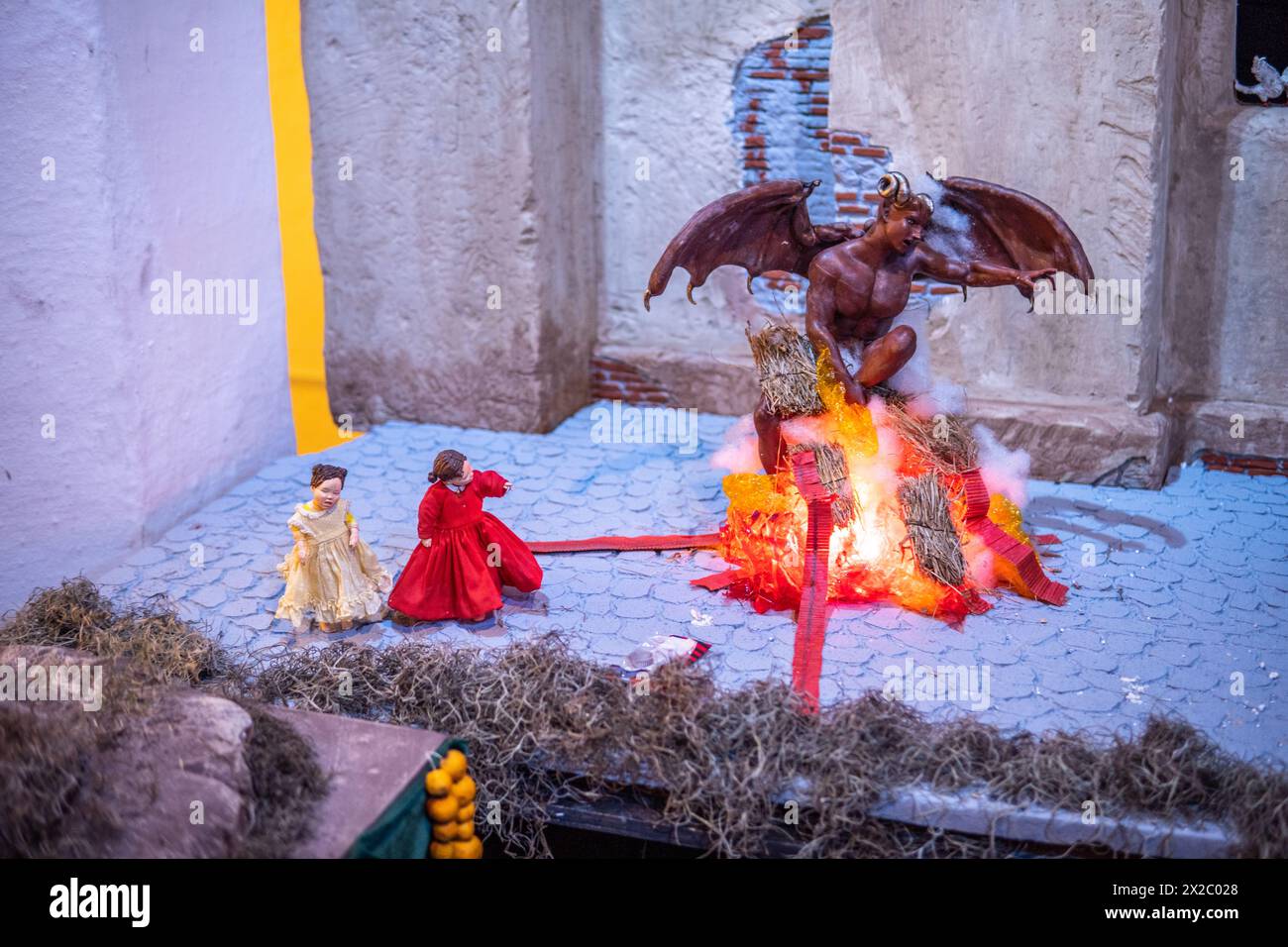 Nacimiento - modello della Natività ad Antigua Guatemala Foto Stock