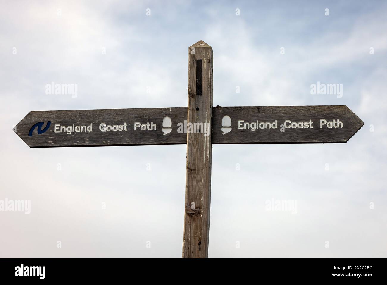 Il sentiero nazionale England Coast Path nel Northumberland Foto Stock