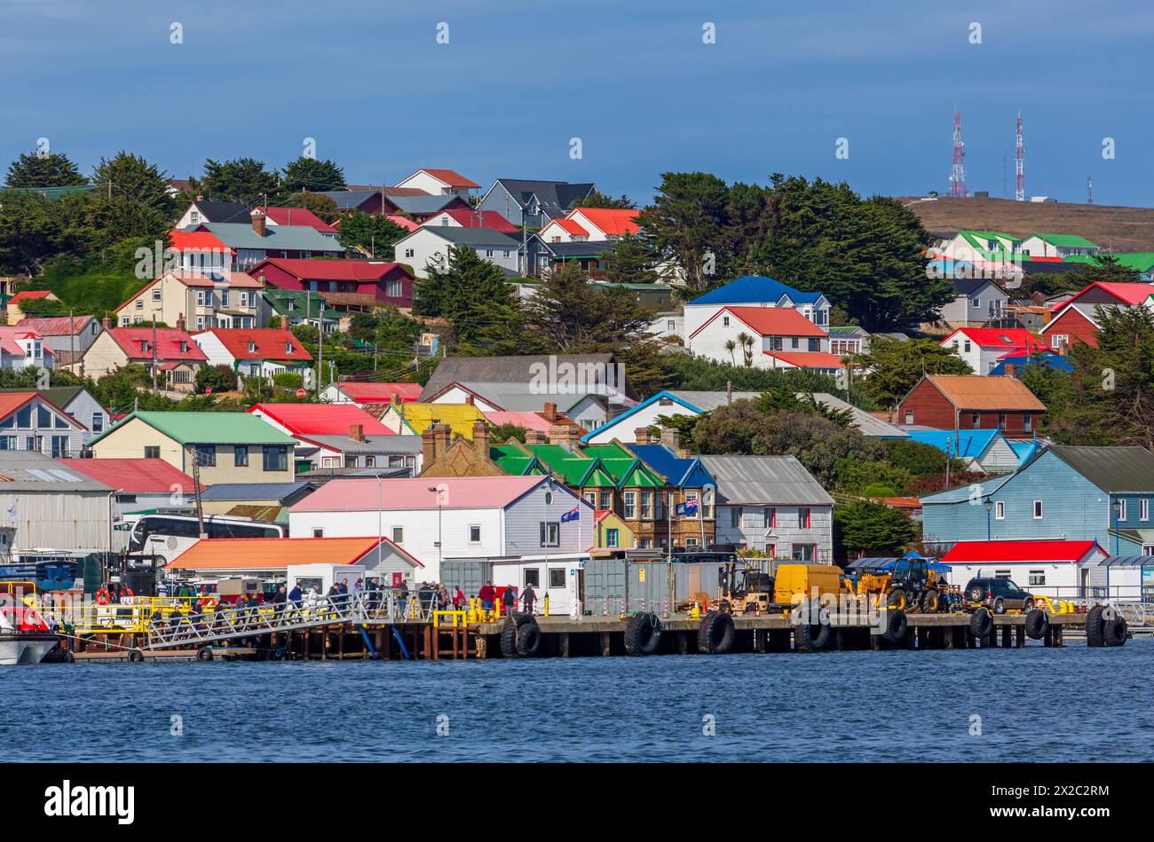 Port Stanley, Isole Falkland, Regno Unito Foto Stock