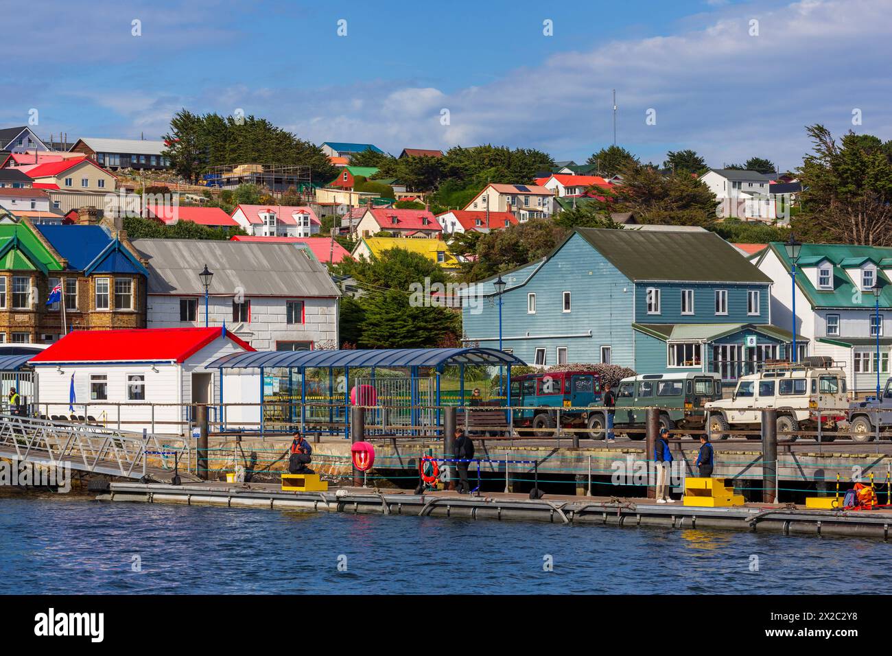 Port Stanley, Isole Falkland, Regno Unito Foto Stock