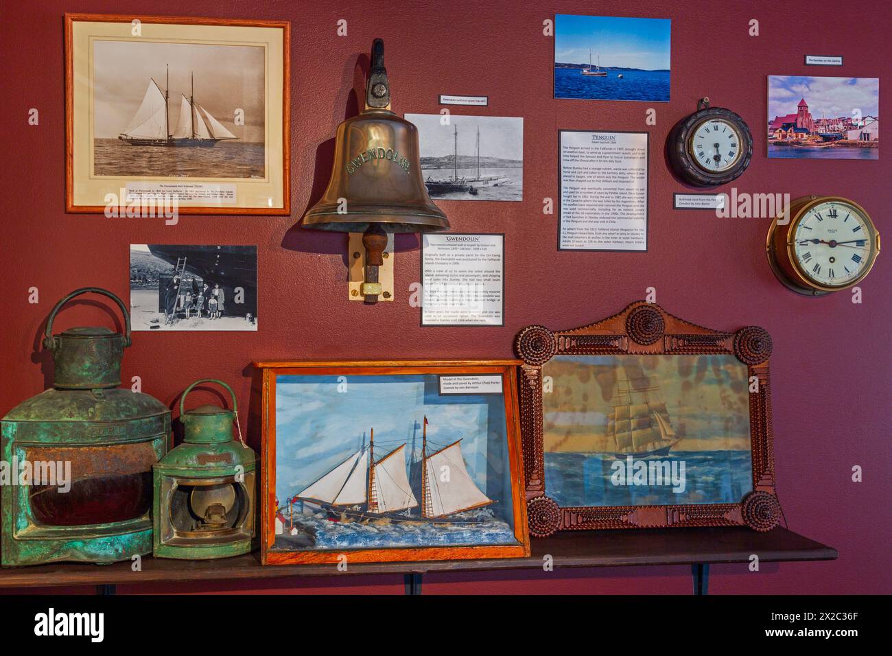 Historic Dockyard Museum, Port Stanley, Isole Falkland, Regno Unito Foto Stock