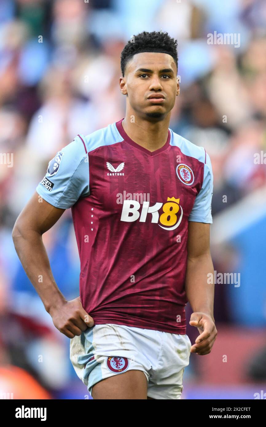Ollie Watkins dell'Aston Villa durante la partita di Premier League Aston Villa vs Bournemouth a Villa Park, Birmingham, Regno Unito. 21 aprile 2024. (Foto di Craig Thomas/News Images) in, il 21/4/2024. (Foto di Craig Thomas/News Images/Sipa USA) credito: SIPA USA/Alamy Live News Foto Stock