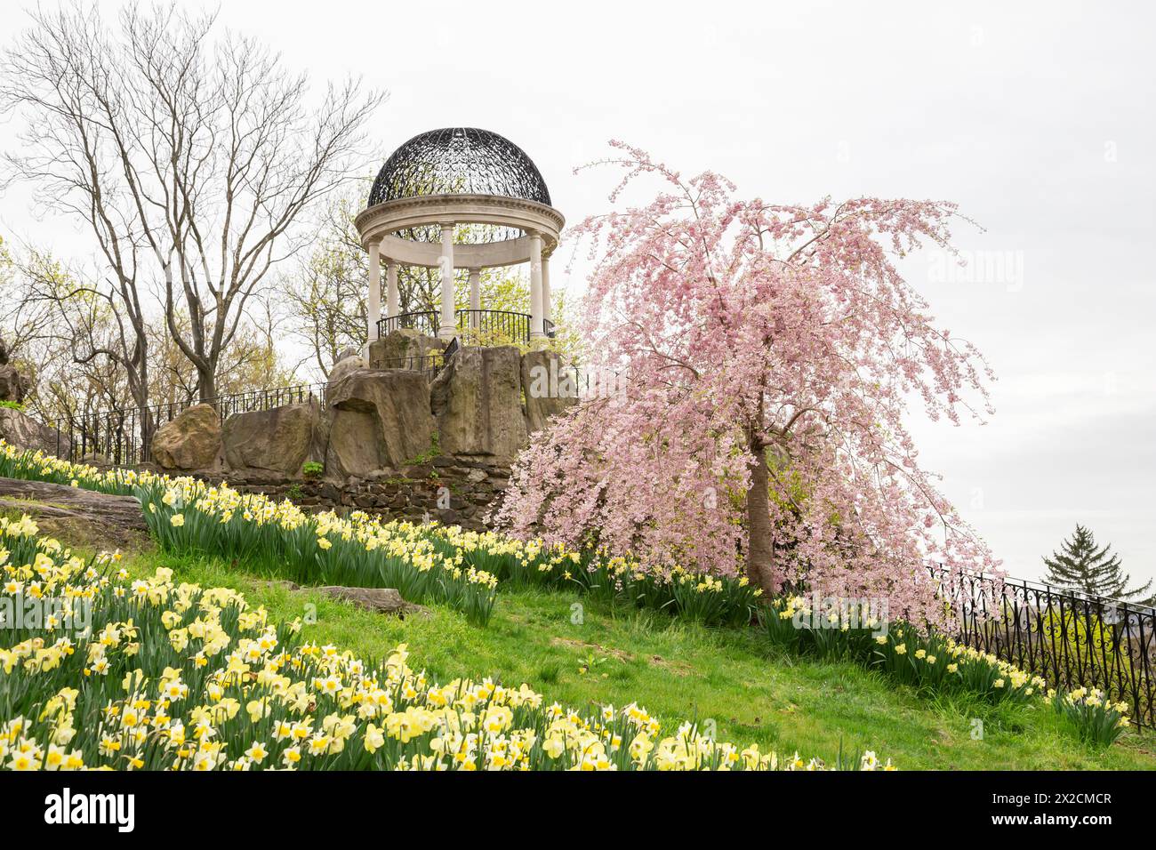 Temple of Love all'Untermyer Public Park di Yonkers, New York, appena a nord di Manhattan. Foto Stock