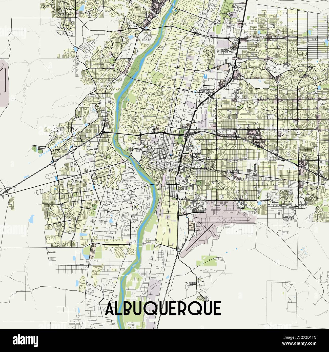 Mappa di albuquerque Immagini Vettoriali Stock - Alamy