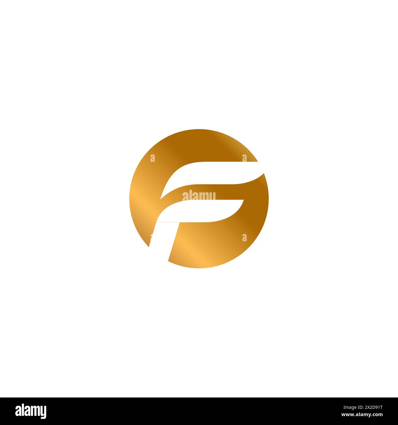 F Logo design semplice e pulito. Icona lettera F. Illustrazione Vettoriale