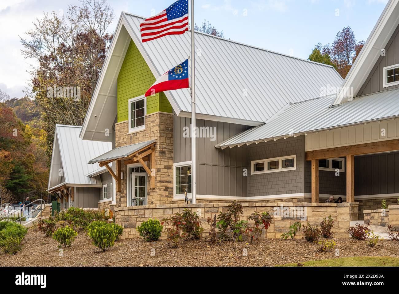 Amicalola Falls State Park Visitor Center a Dawsonville, Georgia. (USA) Foto Stock