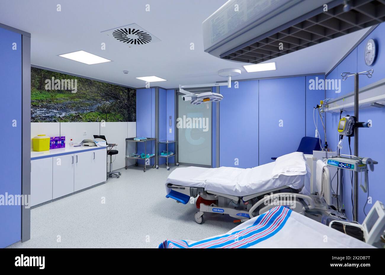 Sala parto, reparto di maternità, Ospedale Donostia, San Sebastian, Gipuzkoa, Paesi Baschi Foto Stock