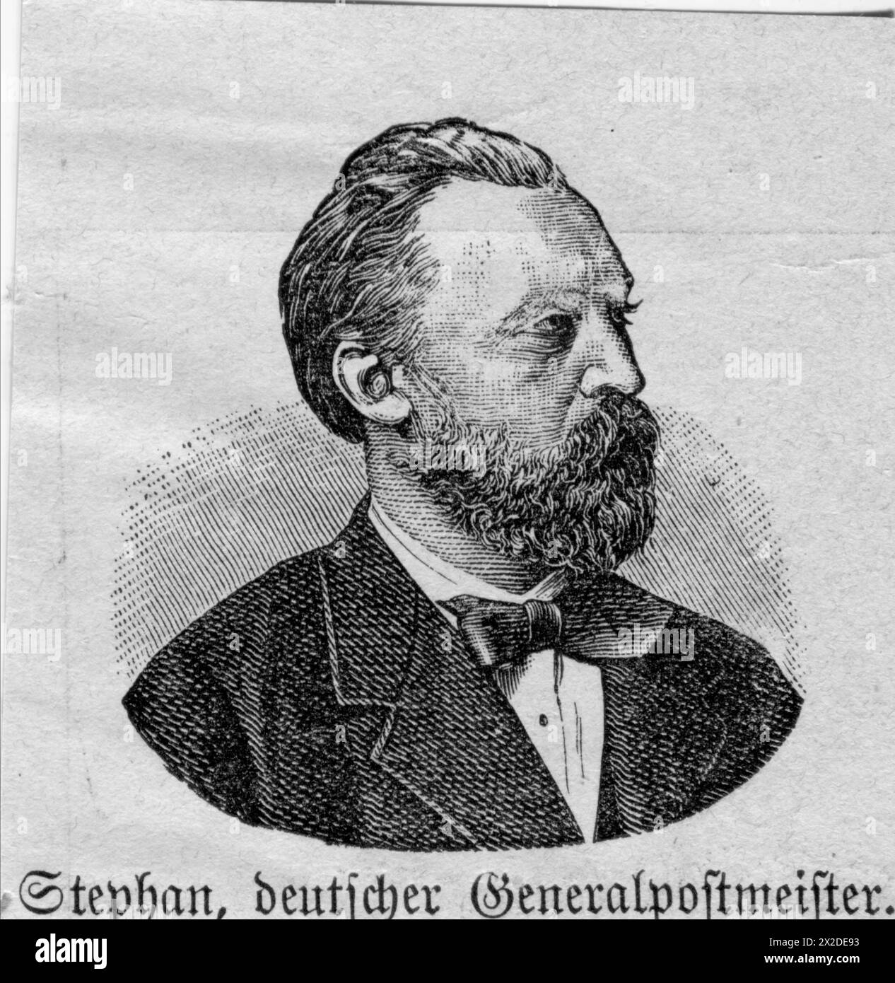 Stephan, Heinrich von, 7.1.1831 - 8,4.1897, impiegato di ufficio postale e politico tedesco, ULTERIORI DIRITTI-CLEARANCE-INFO-NOT-AVAILABLE Foto Stock