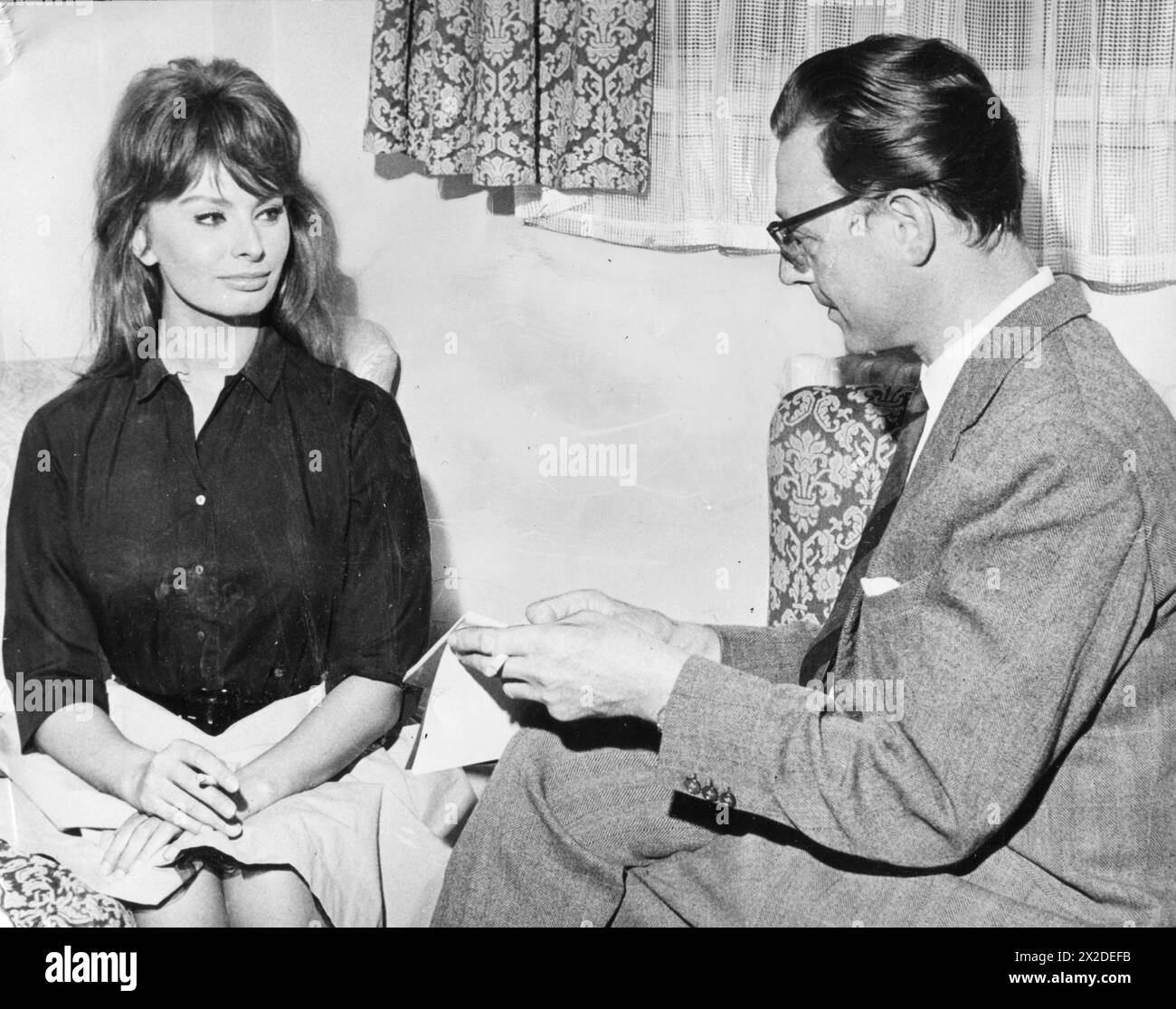 Ward, Stephen, 19.10.1912 - 3,8.1963, medico britannico (osteopata), con Sophia Loren, 1960, ULTERIORI-DIRITTI-AUTORIZZAZIONE-INFORMAZIONI-NON-DISPONIBILI Foto Stock