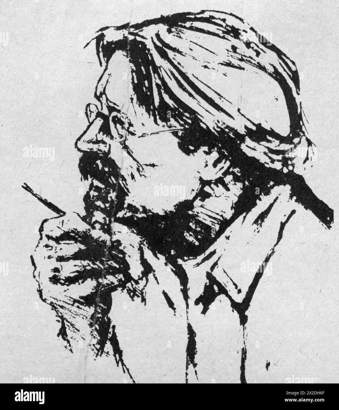 Scholem Alejchem, 2.3.1859 - 13.5,1916, scrittore ebreo, disegno, XIX secolo, IL COPYRIGHT DELL'ARTISTA NON DEVE ESSERE CANCELLATO Foto Stock