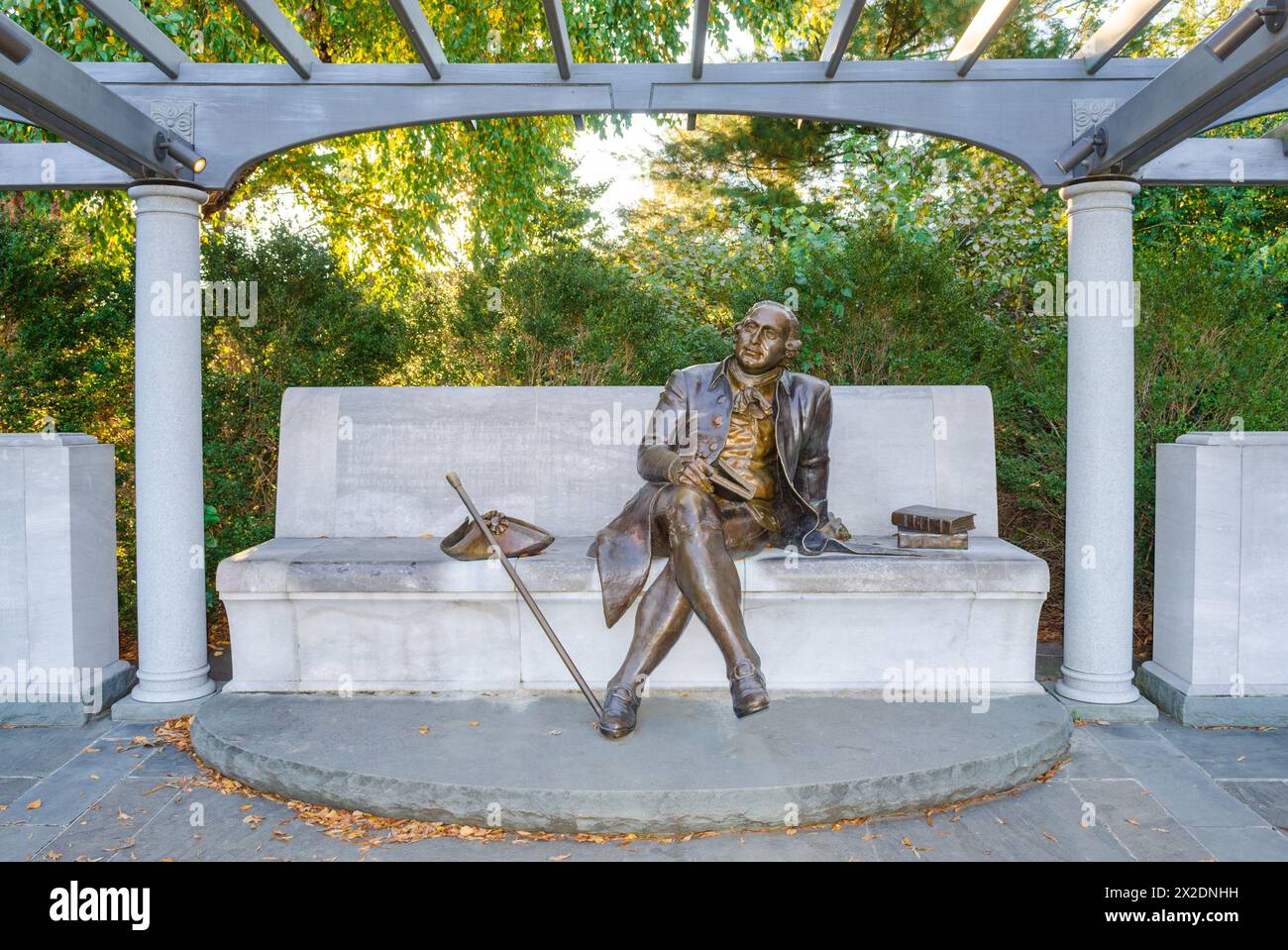 George Mason Memorial, autore della dichiarazione dei diritti della Virginia nel West Potomac Park a Washington, D.C. Foto Stock