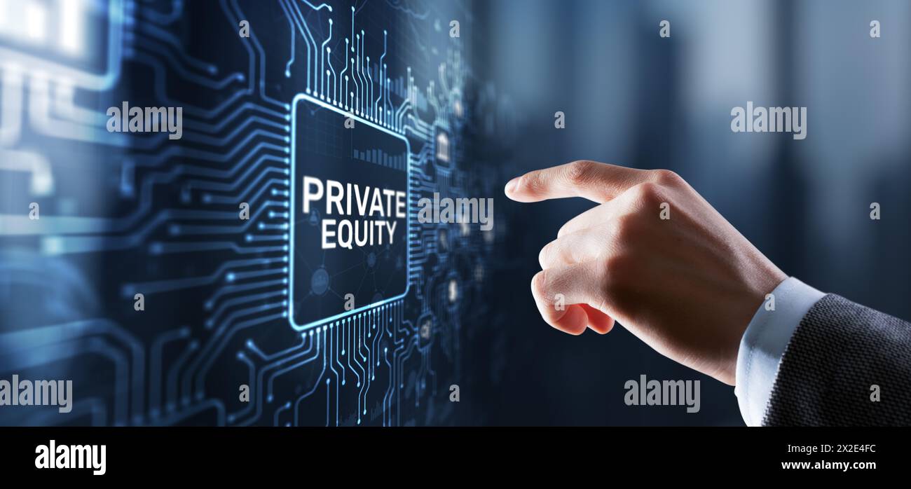 Concetto di business di investimento in private equity. Tecnologia concetto di Internet Foto Stock