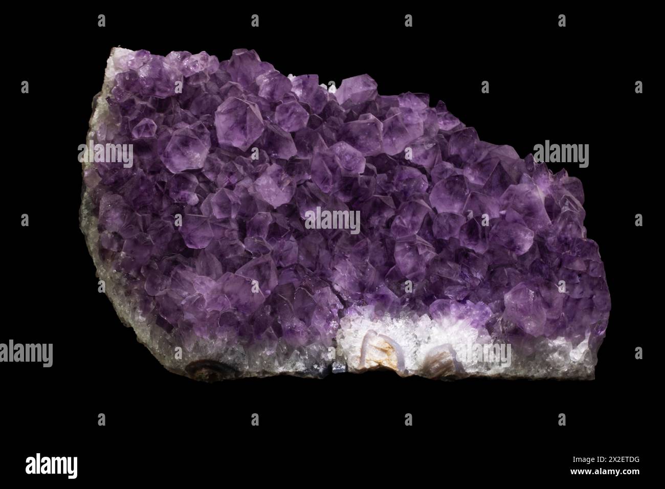 campione minerale di cristalli di ametista Foto Stock