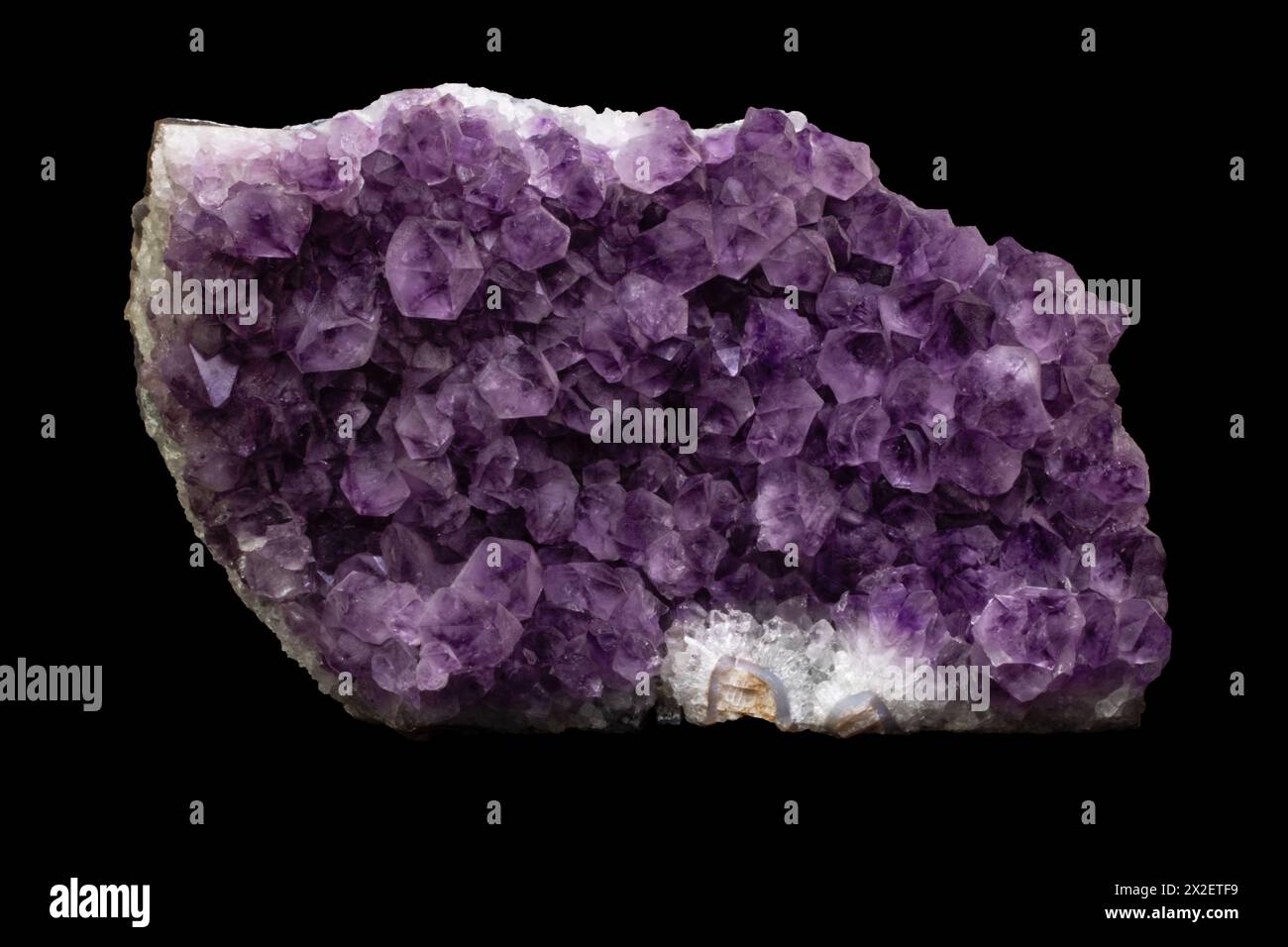 campione minerale di cristalli di ametista Foto Stock