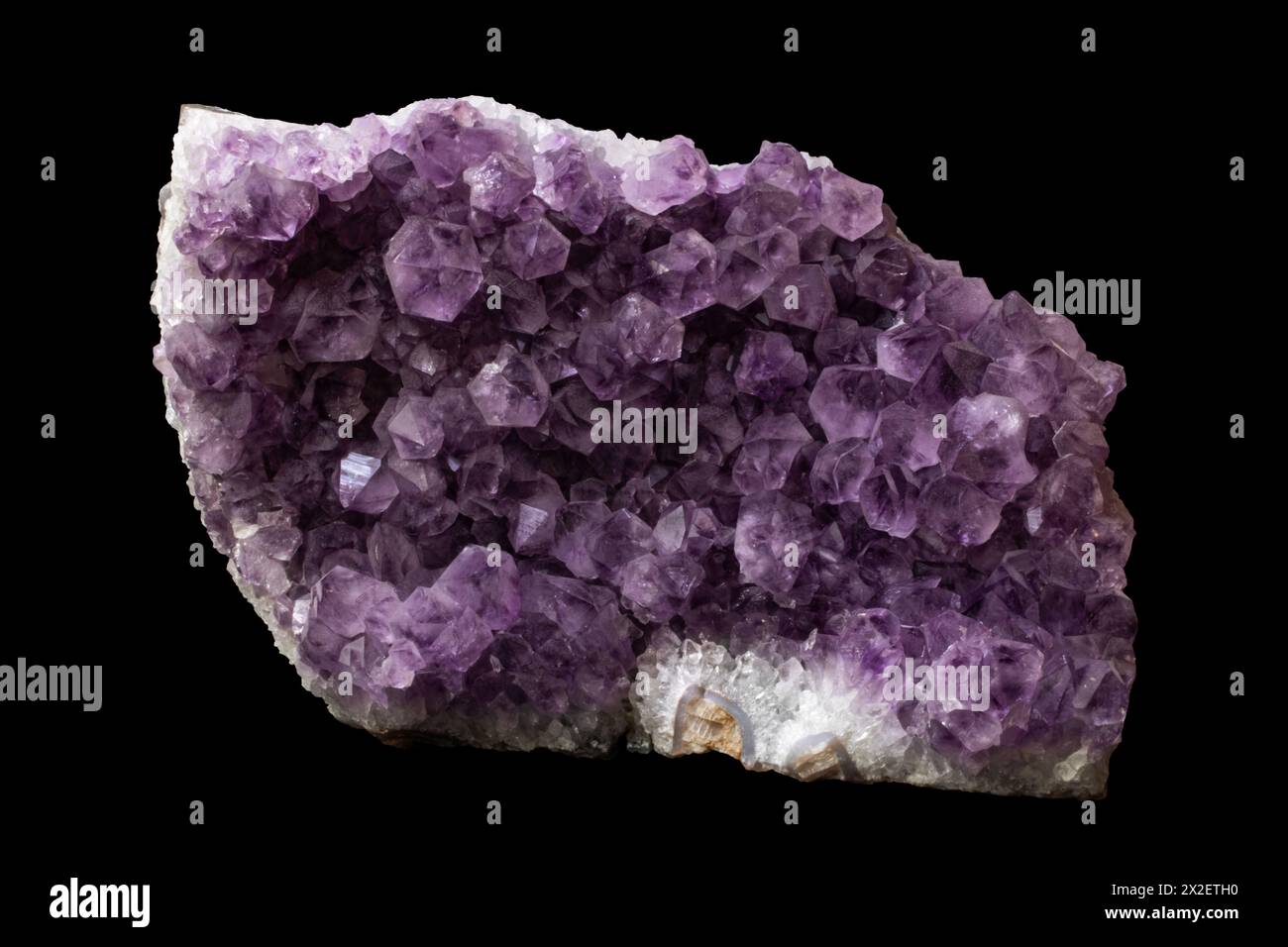 campione minerale di cristalli di ametista Foto Stock