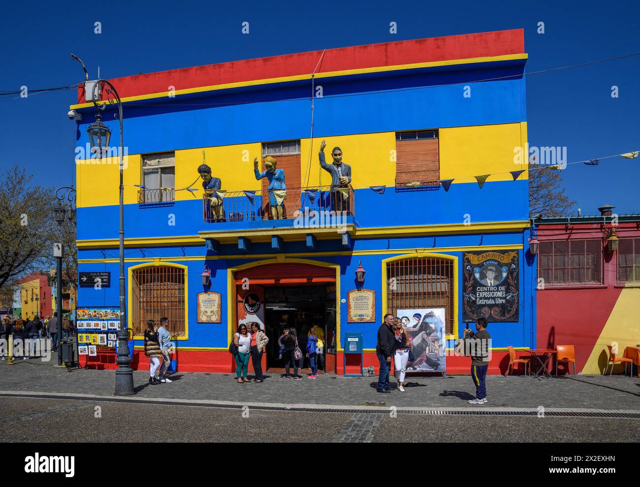 Geografia / viaggi, Argentina, casa multicolore, Caminito, quartiere la Boca, BUENOS AIRES, ULTERIORI DIRITTI-INFORMAZIONI-INFORMAZIONI-NON-DISPONIBILI Foto Stock