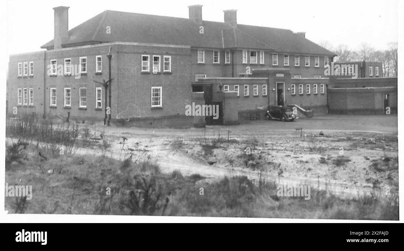 Fotografia che mostra la vista frontale del pasticcio dei sergenti, parte delle fortificazioni e dei lavori dell'esercito britannico, evidenziando la struttura e la disposizione dell'edificio. Foto Stock