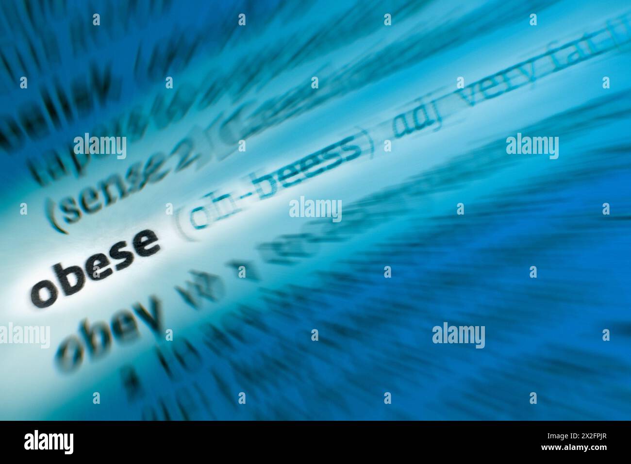 Obeso - l'obesità è una condizione medica in cui il grasso corporeo in eccesso si è accumulato a tal punto che può potenzialmente avere effetti negativi su hea Foto Stock