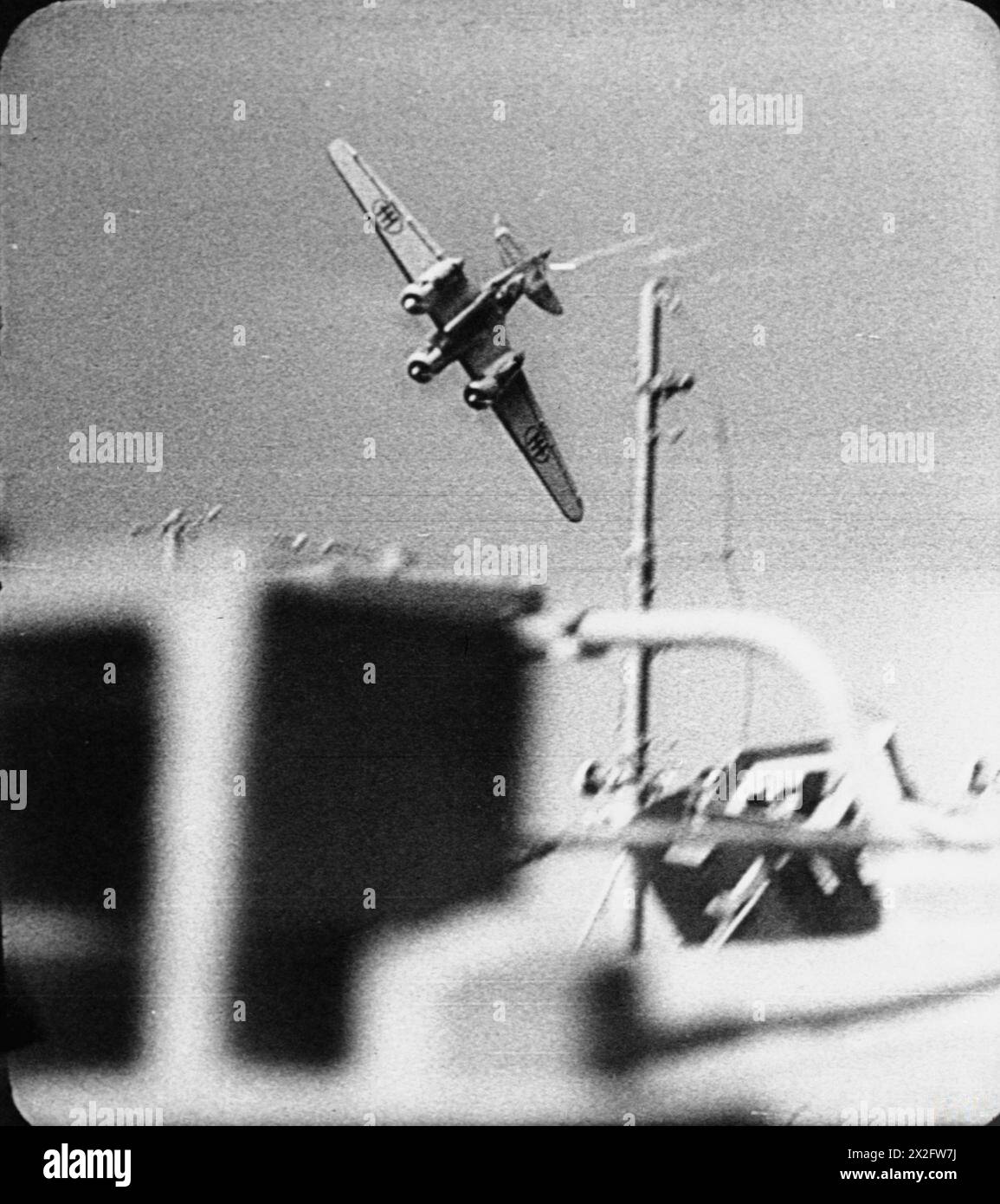 Savoia Marchetti SM.79 attaccò un convoglio diretto a Malta tra il 1940 e il 1942 durante la seconda guerra mondiale. Foto Stock