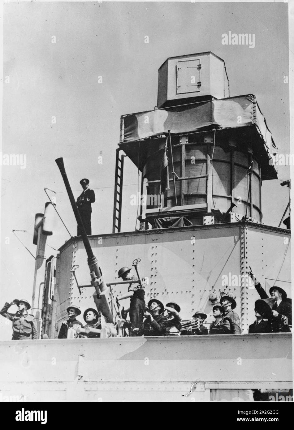 Durante la seconda guerra mondiale, i forti marittimi con equipaggio nell'estuario del Tamigi, equipaggiati con cannoni da 40 mm Bofors, fornirono la difesa contro gli attacchi aerei e marittimi. Foto Stock