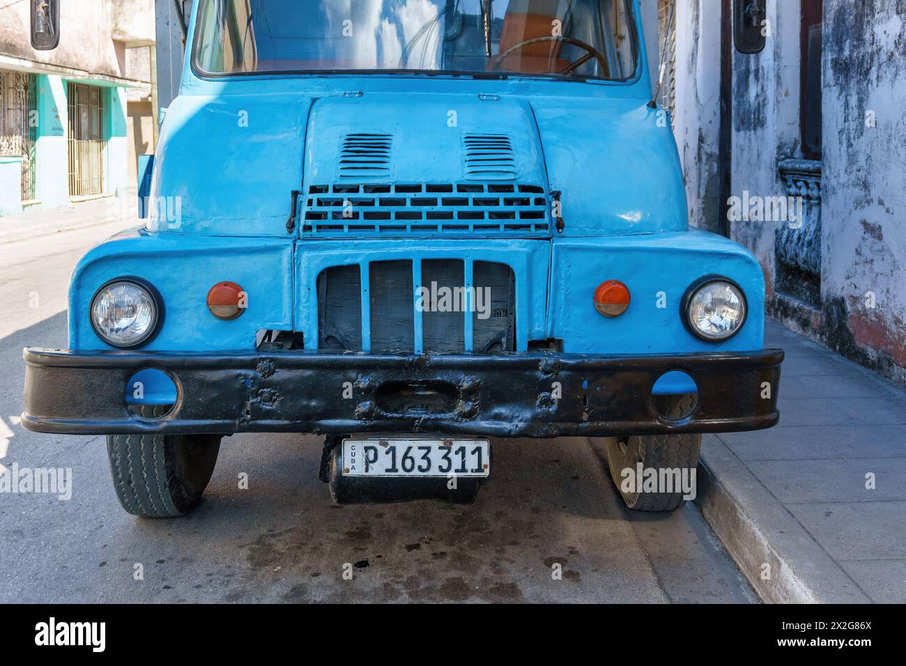 Vecchio camion obsoleto, santa clara, cuba Foto Stock