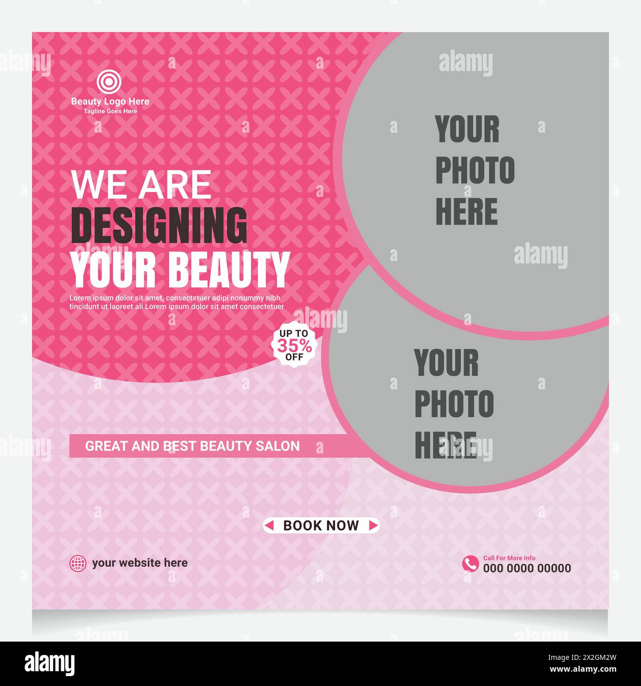 Post sui social media di bellezza Illustrazione Vettoriale