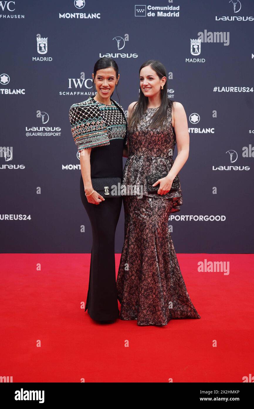 Nicol David alla photocall per i premi Laureus 2024 a Madrid lunedì 22 aprile 2024. Crediti: CORDON PRESS/Alamy Live News Foto Stock