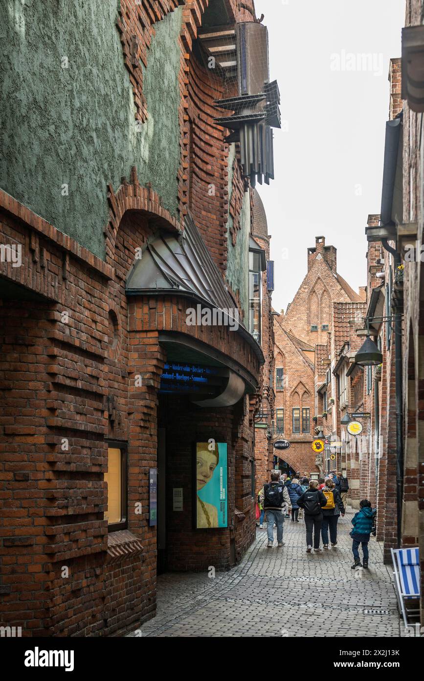 Boettcherstrasse, città vecchia, città anseatica di Brema, Germania Foto Stock